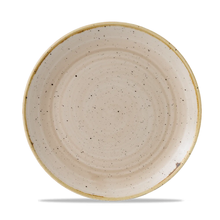 Churchill Stonecast Nutmeg Cream evolve coupebord Ø 22 cm – crèmekleurig gemarmerd bord voor bar en café