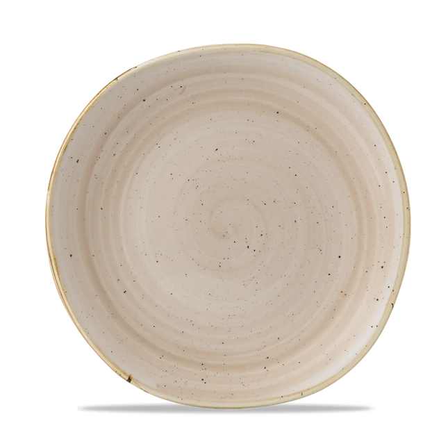 Stonecast Nutmeg Cream Round Trace Plate 26.4cm 12/box