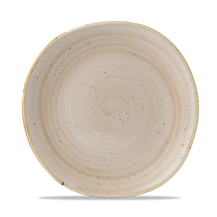 Churchill Stonecast Nutmeg Cream rond bord met rand Ø 26,4 cm – crèmekleurig porseleinen bord voor restaurants