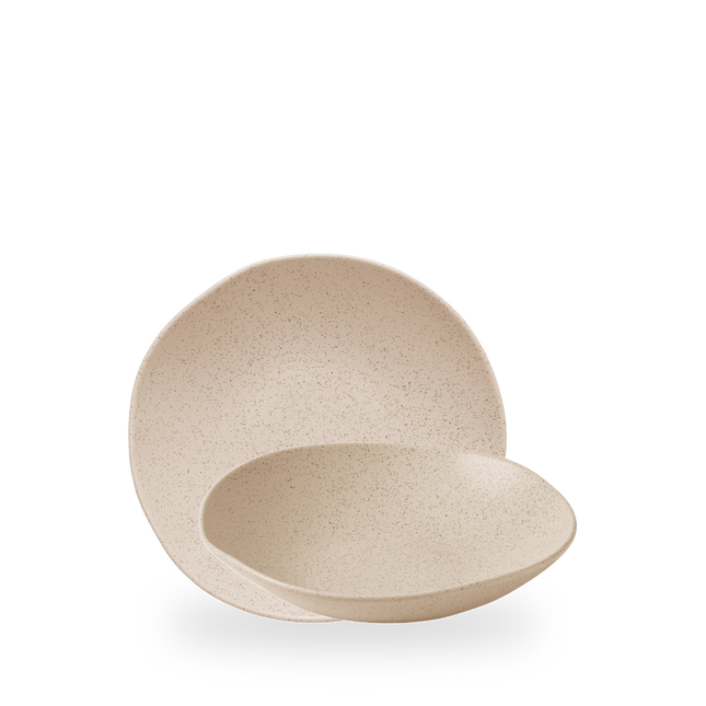 Churchill Stonecast Nutmeg Cream Organic Coupe Bowl 22,5 cm – porseleinen kom – set van 6 – APS Glass & Bar Supply