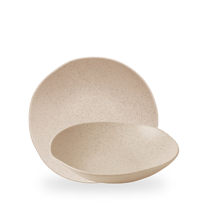 Churchill Stonecast Nutmeg Cream Organic coupekom 25 cm – nootmuskaatcrème porseleinen kom voor salade en soep