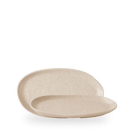 Churchill Stonecast Nutmeg Cream Organic Platter 26 x 15 cm – porseleinen serveerschaal – set van 6 – APS Glass & Bar Supply