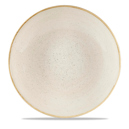 Churchill Stonecast Nutmeg Cream grote coupekom Ø 30 cm – crèmekleurig gemarmerd kom voor fine dining