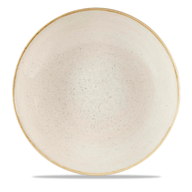 Churchill Stonecast Nutmeg Cream grote coupekom Ø 30 cm – crèmekleurig gemarmerd kom voor fine dining