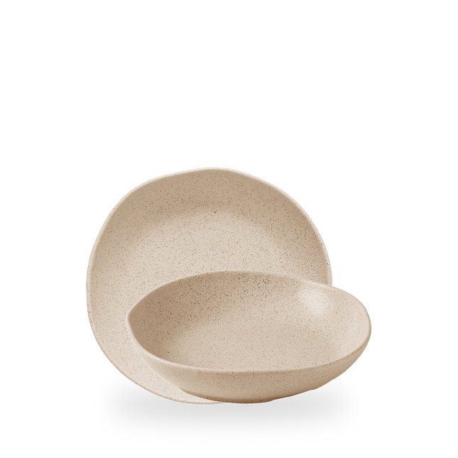 Churchill Stonecast Nutmeg Cream Organic diepe kom 22 cm – nootmuskaatcrème porseleinen kom voor soep