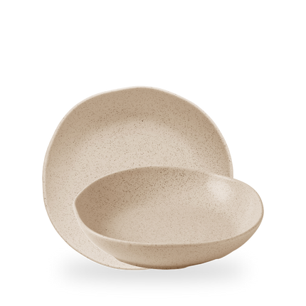 Churchill Stonecast Nutmeg Cream Organic diepe kom 25 cm – nootmuskaatcrème porseleinen kom voor soep en salade