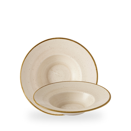 Churchill Stonecast Nutmeg Cream kom met brede rand 24 cm