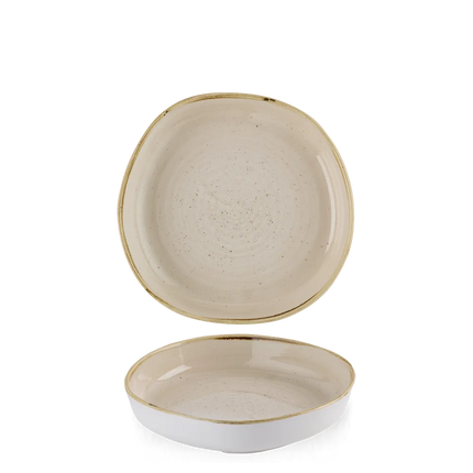 Churchill Stonecast Nutmeg Cream kom met rand 20x4,5 cm – crèmekleurige ondiepe kom voor horeca