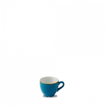 Churchill Stonecast Java Blue cappuccinokop 100 ml – blauw gespikkeld porseleinen espressokopje voor cafés