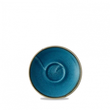 Churchill Stonecast Java Blue espressoschotel Ø 11,8 cm – blauw gespikkeld porseleinen schotel voor cafés