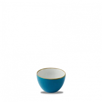 Churchill Stonecast Java Blue suikerpot 227 ml – blauw gespikkeld porseleinen suikerpot voor cafés en hotels
