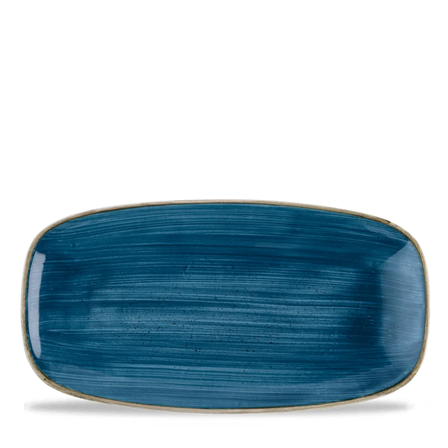 Churchill Stonecast Java Blue ovaal bord 29,8x15,3 cm – blauw langwerpig bord voor fine dining