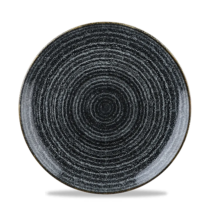 Studio Prints Charcoal Black Evolve Coupe Plate 26cm 12/box
