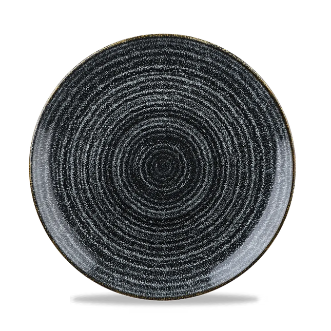 Studio Prints Charcoal Black Evolve Coupe Plate 26cm 12/box