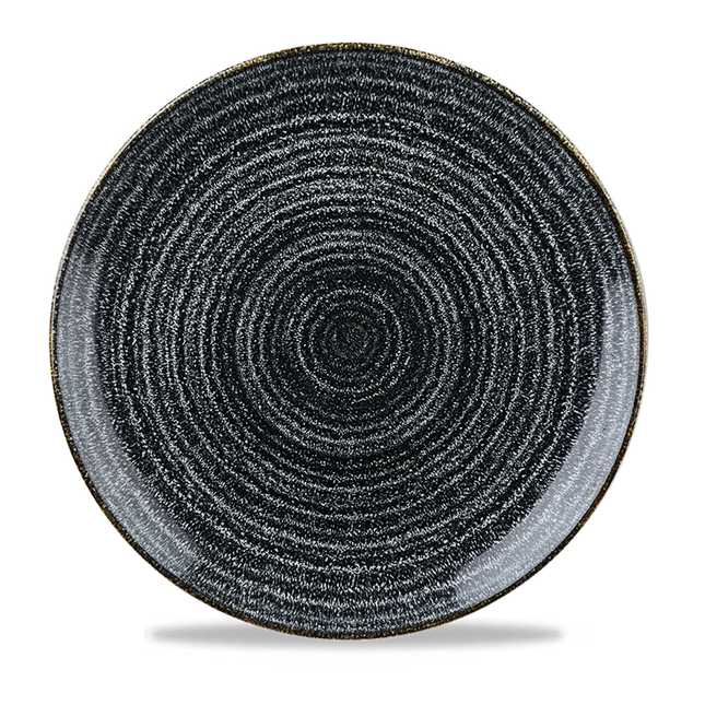 Churchill Studio Prints Charcoal Black evolve coupebord Ø 29 cm – zwart porseleinen bord voor restaurants