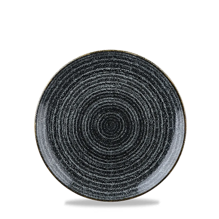 Churchill Studio Prints Charcoal Black evolve coupebord Ø 17 cm – klein zwart porseleinen bordje voor horeca