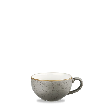 Churchill Stonecast Grey cappuccino kopje 355 ml – groot grijs porseleinen kopje voor fine dining