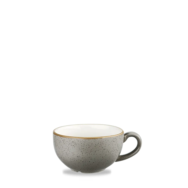 Churchill Stonecast Grey cappuccino kopje 355 ml – groot grijs porseleinen kopje voor fine dining