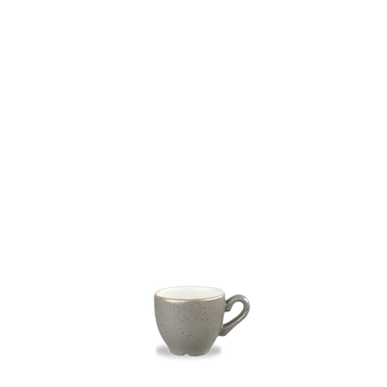 Churchill Stonecast Grey espressokopje 104 ml – grijs porseleinen kopje voor bar en café