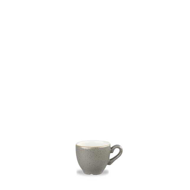 Churchill Stonecast Grey espressokopje 104 ml – grijs porseleinen kopje voor bar en café