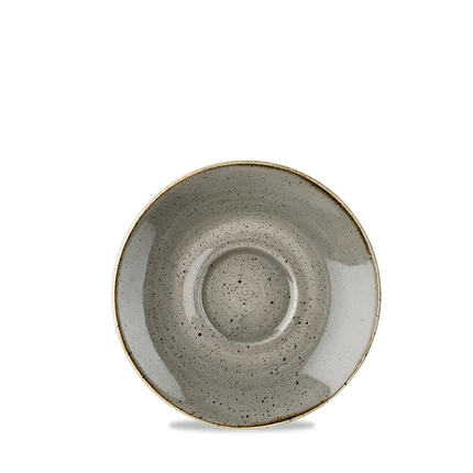Churchill Stonecast Grey cappuccino schotel 16 cm – grijs porseleinen schotel voor horeca