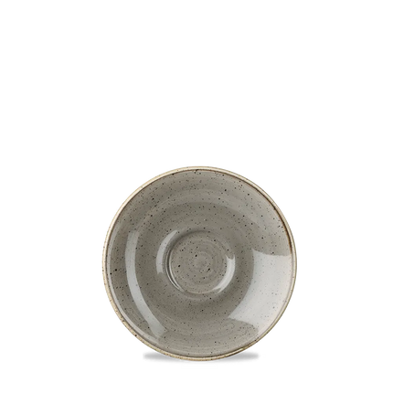 Churchill Stonecast Grey espressoschotel 11 cm – grijs porseleinen schoteltje voor café en bar