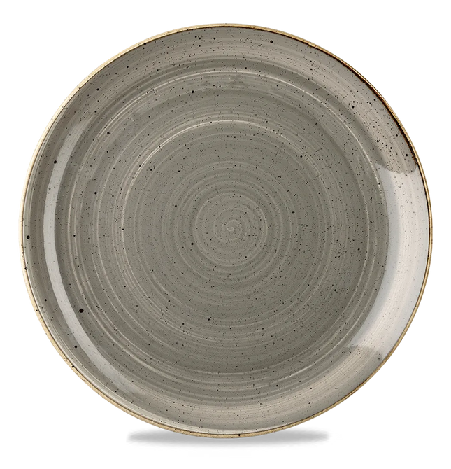 Churchill Stonecast Grey evolve coupebord Ø 30 cm – groot grijs porseleinen bord voor horeca