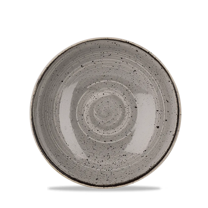 Churchill Stonecast Grey coupekom Ø 18 cm – grijs gemarmerd porseleinen kom voor restaurants
