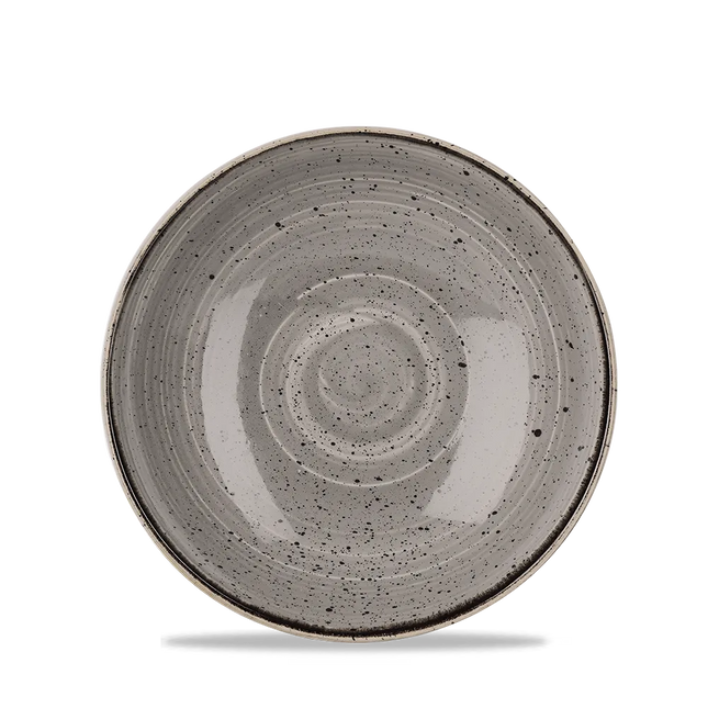 Churchill Stonecast Grey coupekom Ø 18 cm – grijs gemarmerd porseleinen kom voor restaurants