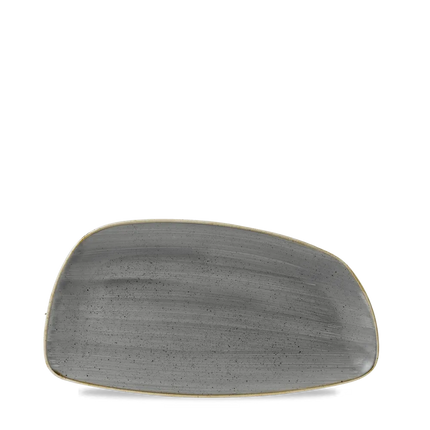 Churchill Stonecast Grey Geo chefsbord 30 x 15,5 cm – grijs porseleinen bord voor restaurants
