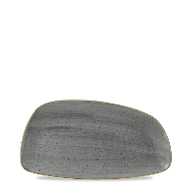 Churchill Stonecast Grey Geo chefsbord 30 x 15,5 cm – grijs porseleinen bord voor restaurants