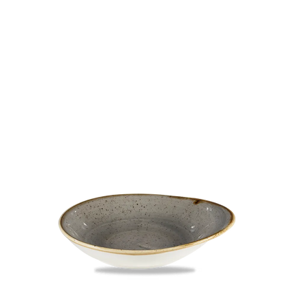 Churchill Stonecast Grey ronde schaal 16 x 14,5 cm – grijs gemarmerd porseleinen schaaltje voor horeca