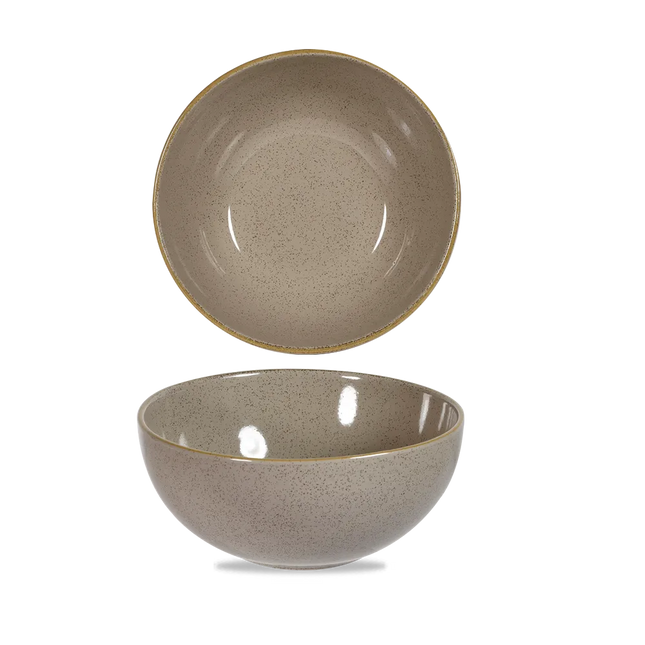 Churchill Stonecast Grey noedelkom 1242 ml – grote grijs porseleinen kom voor Aziatische horeca