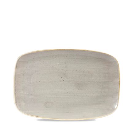 Churchill Stonecast Grey ovaal chefsbord 23,7 x 15,7 cm – grijs gemarmerd porseleinen bord voor restaurants