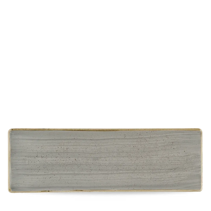Churchill Stonecast Grey ovaal bord 33x11 cm – groot grijs bord voor horecapresentatie