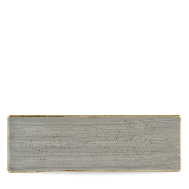 Churchill Stonecast Grey ovaal bord 33x11 cm – groot grijs bord voor horecapresentatie