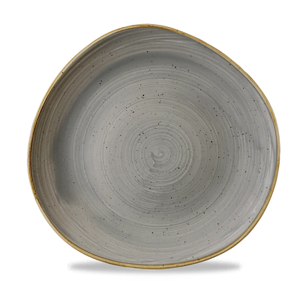 Churchill Stonecast Grey rond bord met rand Ø 28,6 cm – grijs porseleinen bord voor horeca