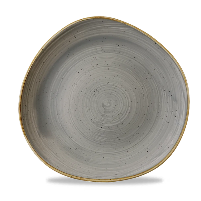 Churchill Stonecast Grey rond bord met rand Ø 28,6 cm – grijs porseleinen bord voor horeca