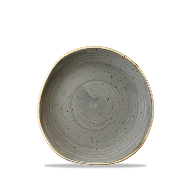 Churchill Stonecast Grey rond bord met rand Ø 18,6 cm – klein grijs porseleinen bordje voor fine dining