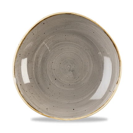 Churchill Stonecast Grey ronde kom met rand Ø 25,5 cm – grijs porseleinen kom voor horeca