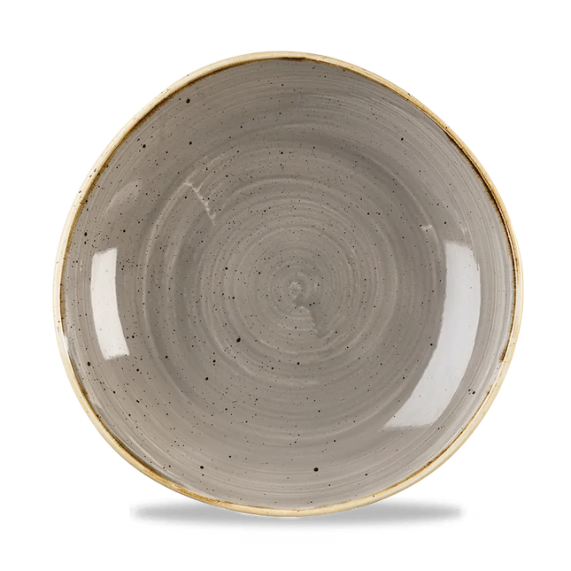 Churchill Stonecast Grey ronde kom met rand Ø 25,5 cm – grijs porseleinen kom voor horeca