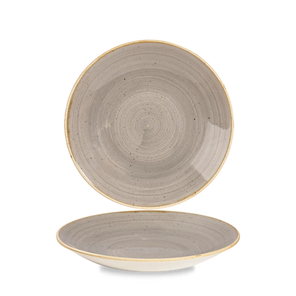 Stonecast Grey Deep Coupe Plate 22.5cm 12/box