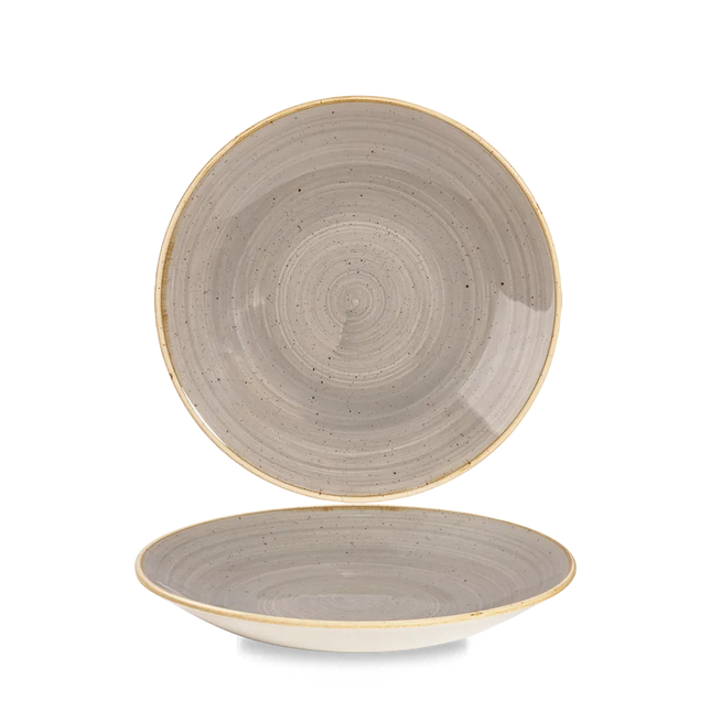 Stonecast Grey Deep Coupe Plate 22.5cm 12/box