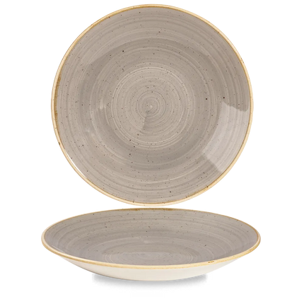Stonecast Grey Deep Coupe Plate 28cm 12/box