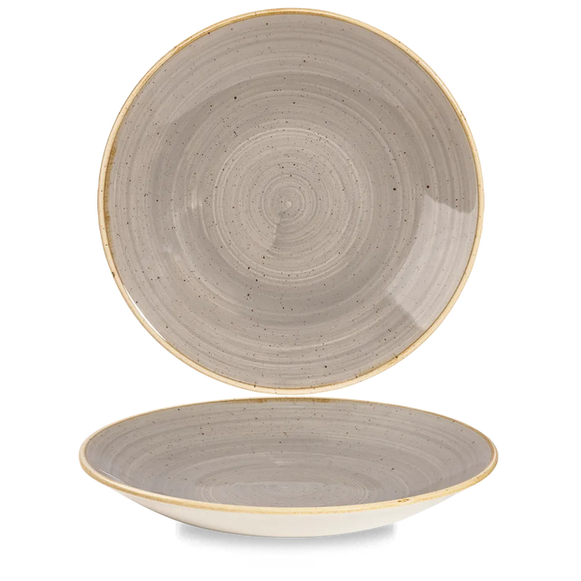 Stonecast Grey Deep Coupe Plate 28cm 12/box