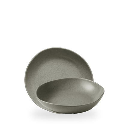 Churchill Stonecast Grey Organic diepe kom 22 cm – grijs porseleinen kom voor soep