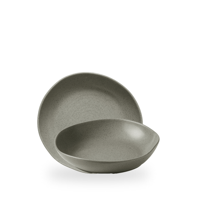Churchill Stonecast Grey Organic diepe kom 22 cm – grijs porseleinen kom voor soep