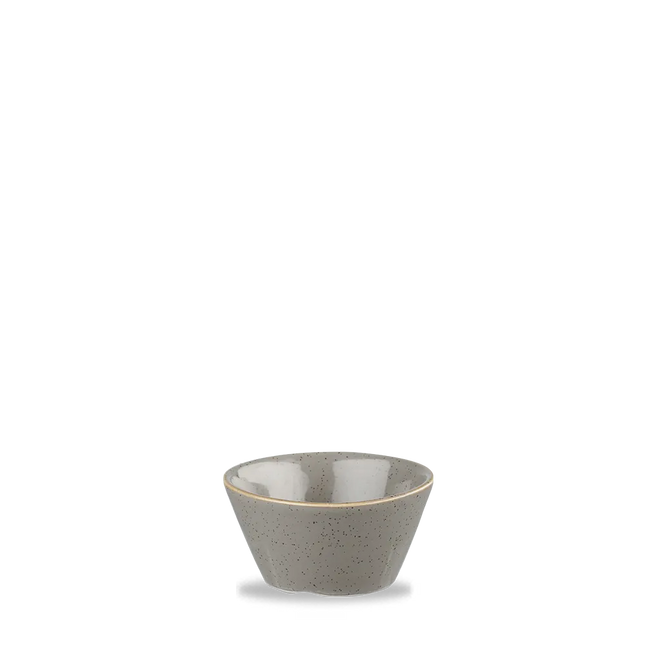 Churchill Stonecast Grey sauskommetje 89 ml – gespikkelde porseleinen sauskom voor horeca