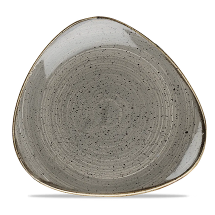 Churchill Stonecast Grey Lotus bord Ø 25 cm – gespikkeld porseleinen bord voor de horecasector