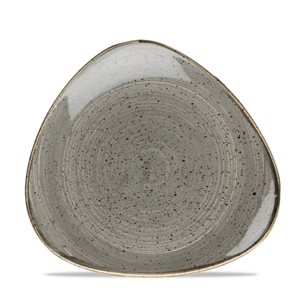 Churchill Stonecast Grey Lotus bord Ø 18 cm – gespikkeld porseleinen bijgerecht bord voor de horeca